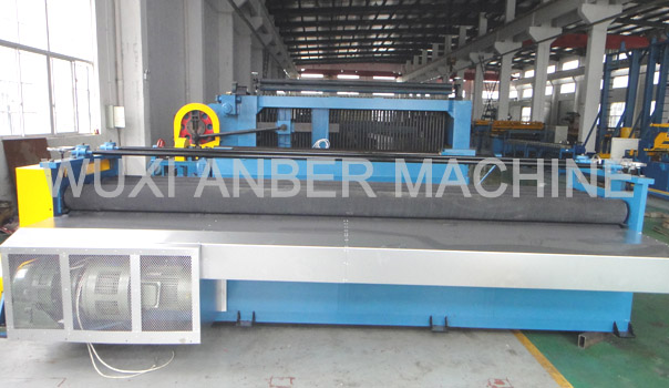 Gabion mesh straightening machine