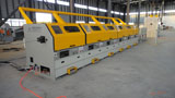 Multi die continuous wire drawing machine