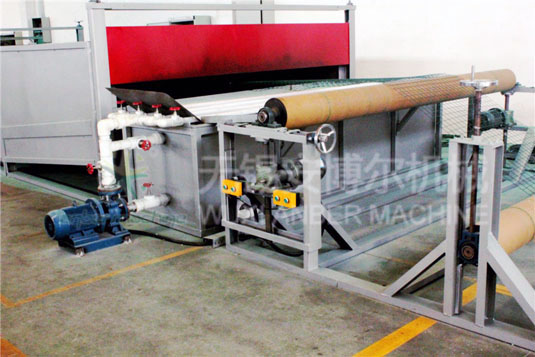 Roll mesh fluidized bed coating line