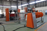 Expanded metal mesh recoiling machine