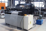 Leveling and cutting machine for expanded mesh
