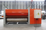 Flattening machine for expanded mesh