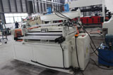 Expanded mesh leveling and cutting machine