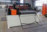 Expanded mesh leveling and cutting machine