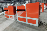 Expanded metal mesh flattening machine